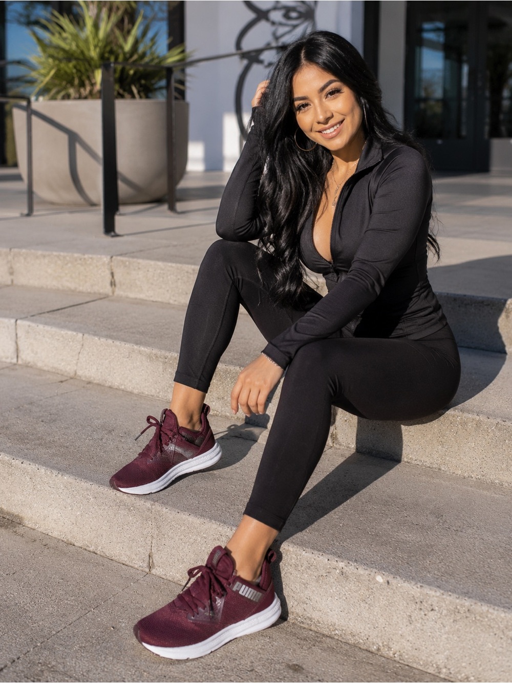 PUMA Burgundy Athletic Sneakers – Women’s